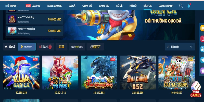 Kho game bắn cá Lucky88 đồ độ từ techplay